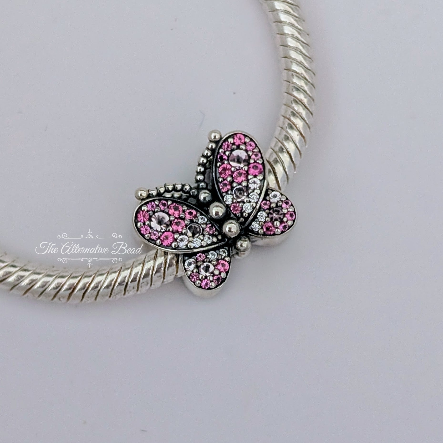 Pandora Pavé Butterfly pink sterling-silver Bead by The Alternative Bead. Your official Pandora Retailer from Germany