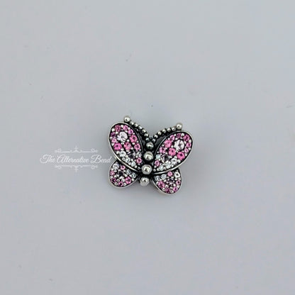 Pandora Pavé Butterfly pink sterling-silver Bead by The Alternative Bead. Your official Pandora Retailer from Germany