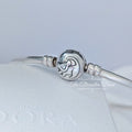Disney x Pandora Disney Simba silver bangle with golden coloured cubic zirconia (598047CCZ) silver and gold sterling-silver Bangle by The Alternative Bead. Your Jewelry Retailer from Germany