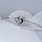 Pandora Moments Entwined Infinite Hearts Clasp Bangle (591064C01) silver sterling-silver Bangle by The Alternative Bead. Your Jewelry Retailer from Germany