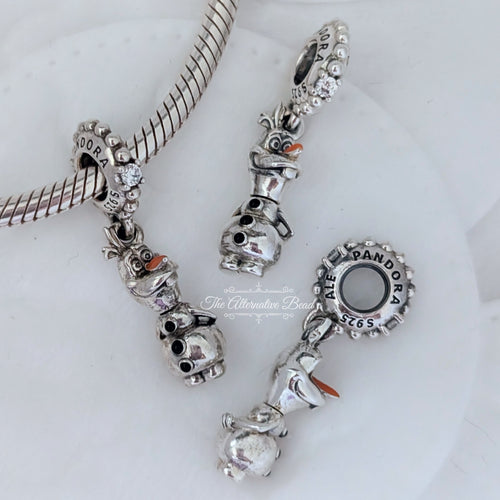 Disney x Pandora Olaf Dangle Charm (798455C01) silver sterling-silver and enamel Dangle by The Alternative Bead. Your Jewelry Retailer from Germany