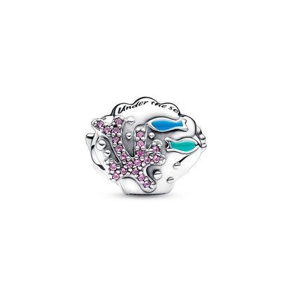 Disney x Pandora The Little Mermaid Seashell blue; red sterling-silver Bead by The Alternative Bead. Your official Disney x Pandora Retailer from Germany