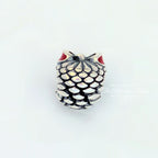 Pandora Pinecone Bow Charm (791237EN39) red and silver sterling-silver and enamel Bead by The Alternative Bead. Your Jewelry Retailer from Germany