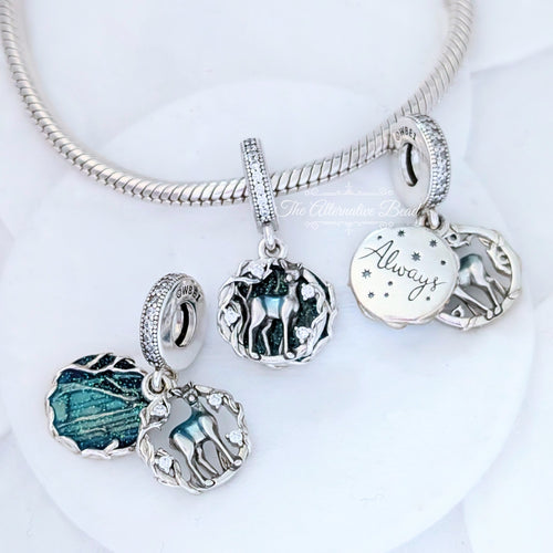 Harry Potter x Pandora Harry Potter Patronus Dangle (790013C01) silver and blue sterling-silver and enamel Dangle by The Alternative Bead. Your Jewelry Retailer from Germany