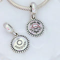 Pandora Apres Club Charm (ENG791169_423) silver and pink sterling-silver and enamel Dangle by The Alternative Bead. Your Jewelry Retailer from Germany
