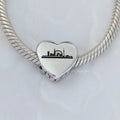 Pandora Vienna Skyline Heart Charm (792015_E037) silver and black sterling-silver Bead by The Alternative Bead. Your Jewelry Retailer from Germany
