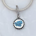 Pandora Blue Forget-Me-Not Flower Dangle Charm (792018C00_E031) silver and floral and blue sterling-silver and enamel Dangle by The Alternative Bead. Your Jewelry Retailer from Germany