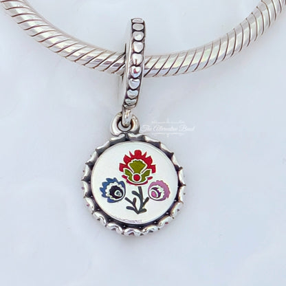 Pandora I Love Poland Flowers Dangle Charm silver; floral sterling-silver; enamel Dangle by The Alternative Bead. Your official Pandora Retailer from Germany