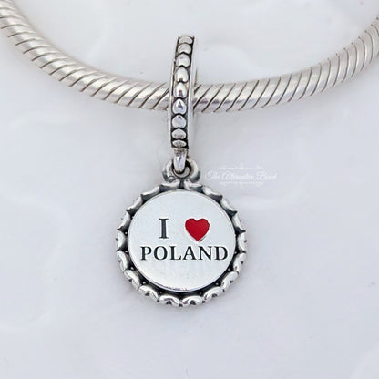 Pandora I Love Poland Flowers Dangle Charm silver; floral sterling-silver; enamel Dangle by The Alternative Bead. Your official Pandora Retailer from Germany