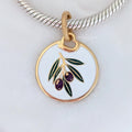 Pandora Faith and Hope Olive Pendant (368610C00_E001) gold and white and green and purple sterling-silver and gold and enamel Dangle by The Alternative Bead. Your Jewelry Retailer from Germany