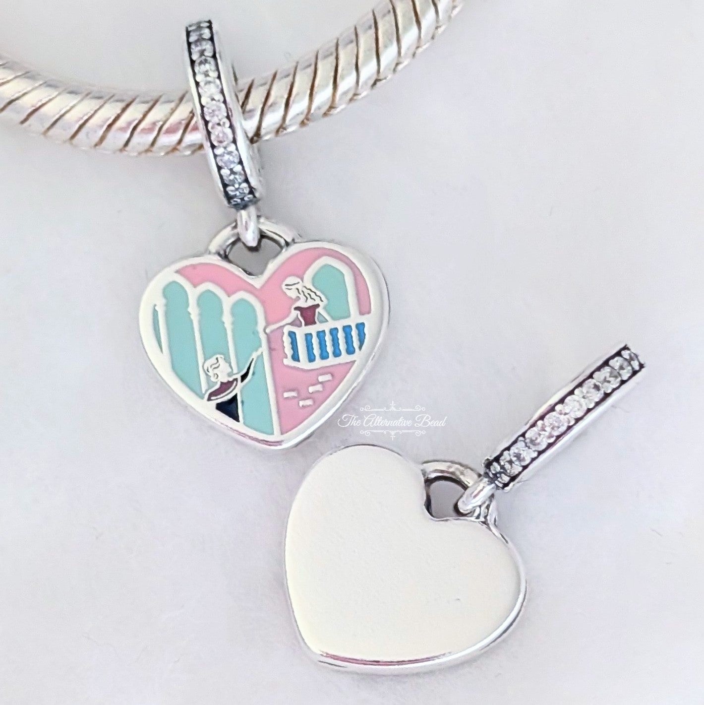 Pandora Romeo and Juliet Pendant silver; pink; blue; multicolor sterling-silver; enamel Dangle by The Alternative Bead. Your official Pandora Retailer from Germany