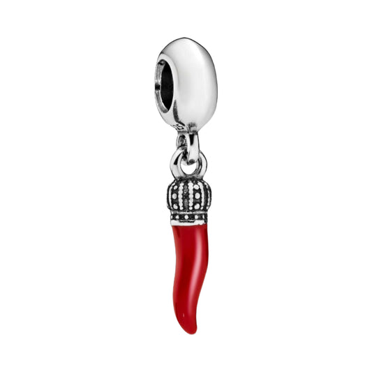 Pandora Corno Lucky Horn Dangle red sterling-silver; enamel Dangle by The Alternative Bead. Your Jewelry Retailer from Germany
