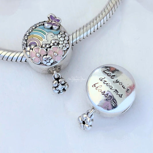 Pandora Rainbow and Flower Dangle Charm silver; rainbow sterling-silver; enamel Bead by The Alternative Bead. Your Jewelry Retailer from Germany