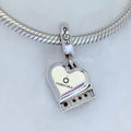 Pandora Grand Piano Heart Dangle Charm silver and black and white sterling-silver and enamel Dangle by The Alternative Bead. Your Jewelry Retailer from Germany