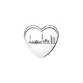 Pandora Berlin Skyline Heart Charm silver and black sterling-silver Bead by The Alternative Bead. Your Jewelry Retailer from Germany