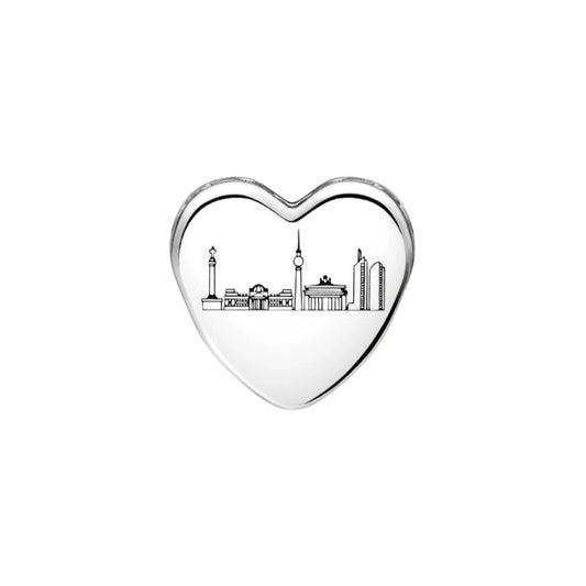 Pandora Berlin Skyline Heart Charm silver; black sterling-silver Bead by The Alternative Bead. Your Jewelry Retailer from Germany