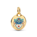 Pandora Venetian Mask Dangle Engravable Charm 14k Gold Plating gold and multicolor gold-plated and enamel Dangle by The Alternative Bead. Your Jewelry Retailer from Germany