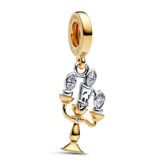 Disney x Pandora Disney Beauty and the Beast Lumiere Dangle gold; silver gold-plated; sterling-silver Dangle by The Alternative Bead. Your Jewelry Retailer from Germany