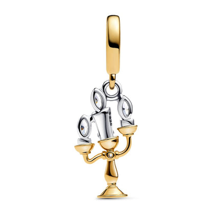 Disney x Pandora Disney Beauty and the Beast Lumiere Dangle gold; silver gold-plated; sterling-silver Dangle by The Alternative Bead. Your Jewelry Retailer from Germany