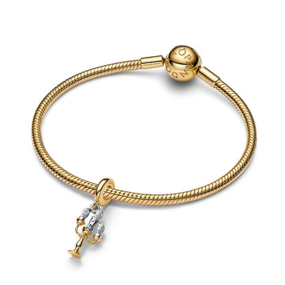 Disney x Pandora Disney Beauty and the Beast Lumiere Dangle gold; silver gold-plated; sterling-silver Dangle by The Alternative Bead. Your Jewelry Retailer from Germany