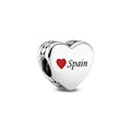 Pandora I Love Spain Heart Charm silver and red sterling-silver and enamel Bead by The Alternative Bead. Your Jewelry Retailer from Germany
