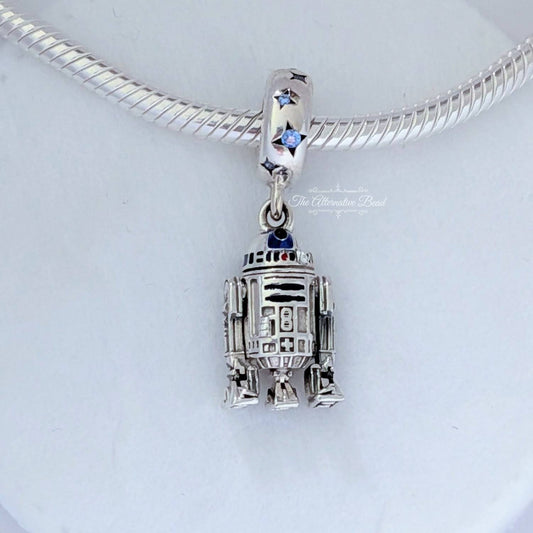 Star Wars x Pandora Star Wars R2-D2 Dangle Charm silver and blue and black sterling-silver and enamel Dangle by The Alternative Bead. Your Jewelry Retailer from Germany