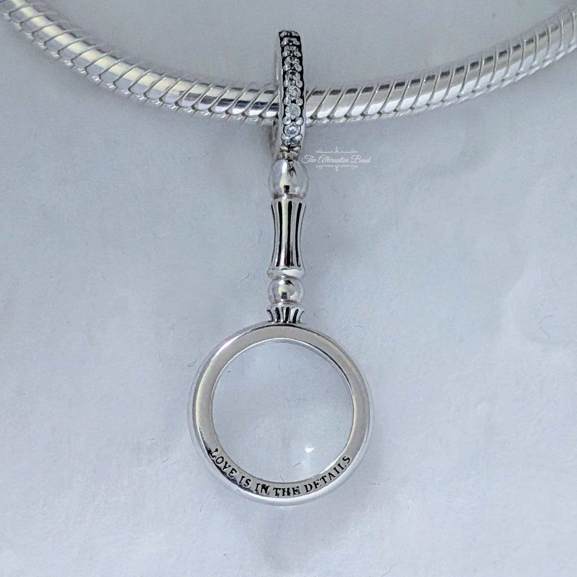 Pandora Magnifying Glass Limited Edition Dangle Charm silver sterling-silver; glass Dangle by The Alternative Bead. Your Jewelry Retailer from Germany