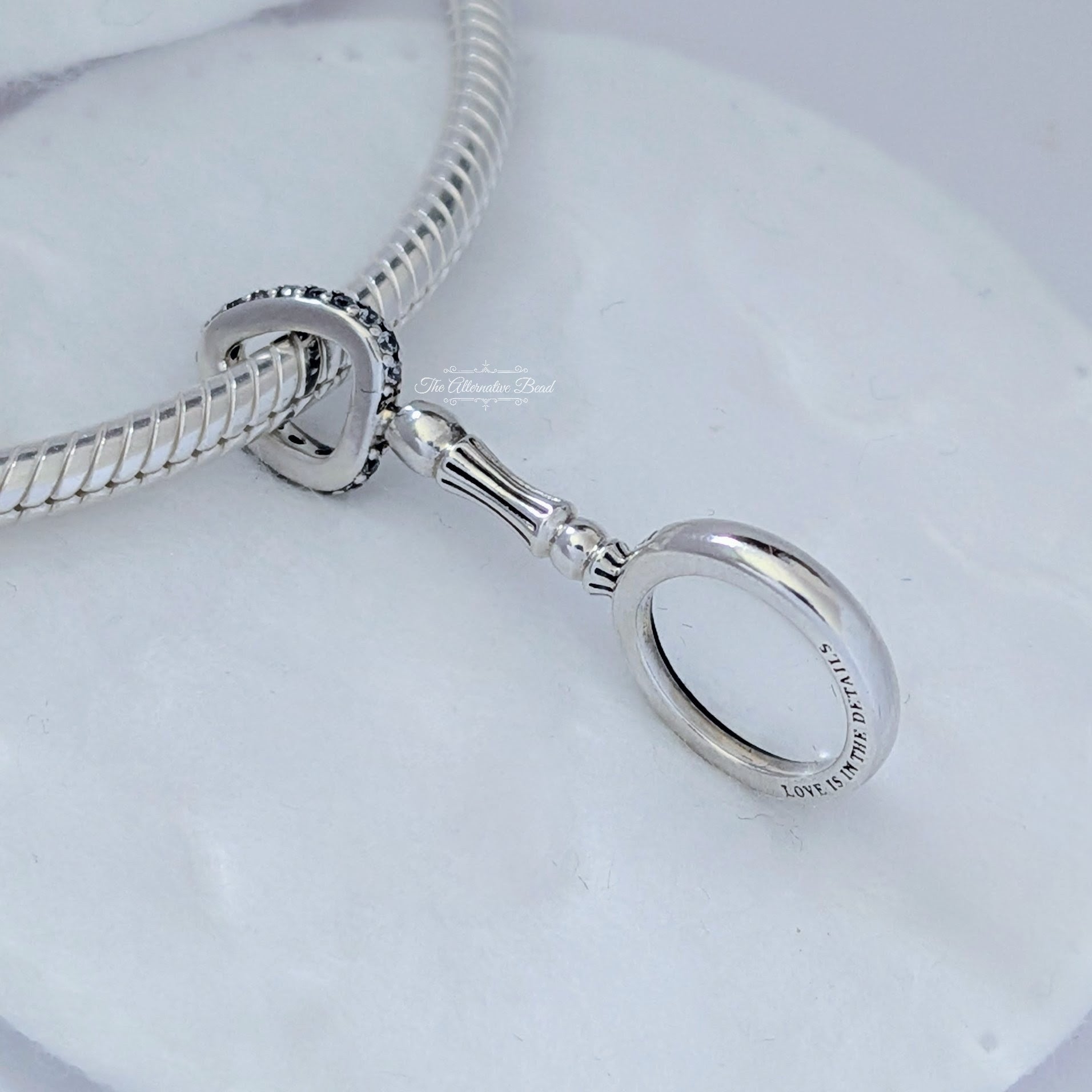 Pandora Magnifying Glass Limited Edition Dangle Charm silver sterling-silver; glass Dangle by The Alternative Bead. Your Jewelry Retailer from Germany