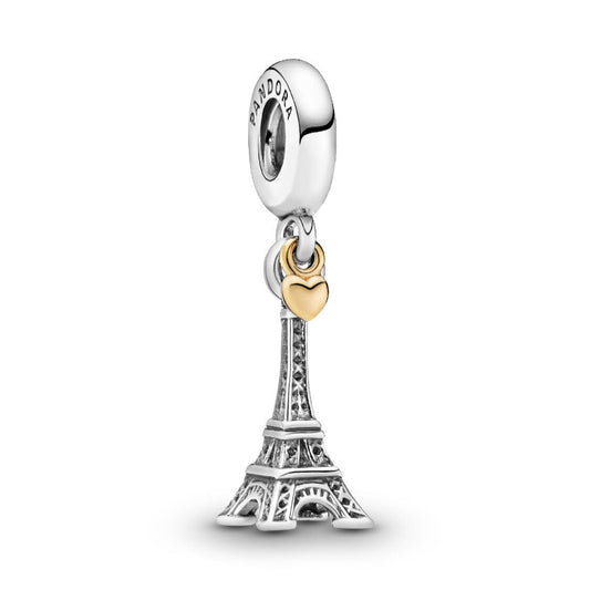 Pandora Eiffel Tower Paris & Heart Dangle Charm silver; gold sterling-silver; gold Dangle by The Alternative Bead. Your Jewelry Retailer from Germany