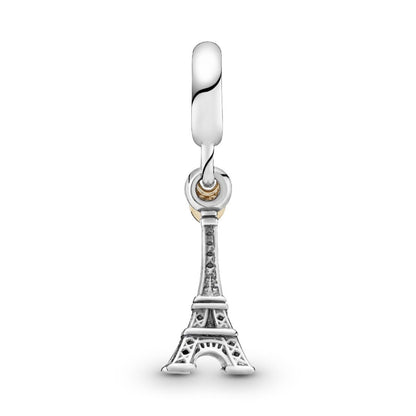 Pandora Eiffel Tower Paris & Heart Dangle Charm silver; gold sterling-silver; gold Dangle by The Alternative Bead. Your Jewelry Retailer from Germany