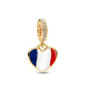 Pandora Engraved Heart Pendant Charm France 14-carat gold-plated metal gold gold-plated Dangle by The Alternative Bead. Your Jewelry Retailer from Germany