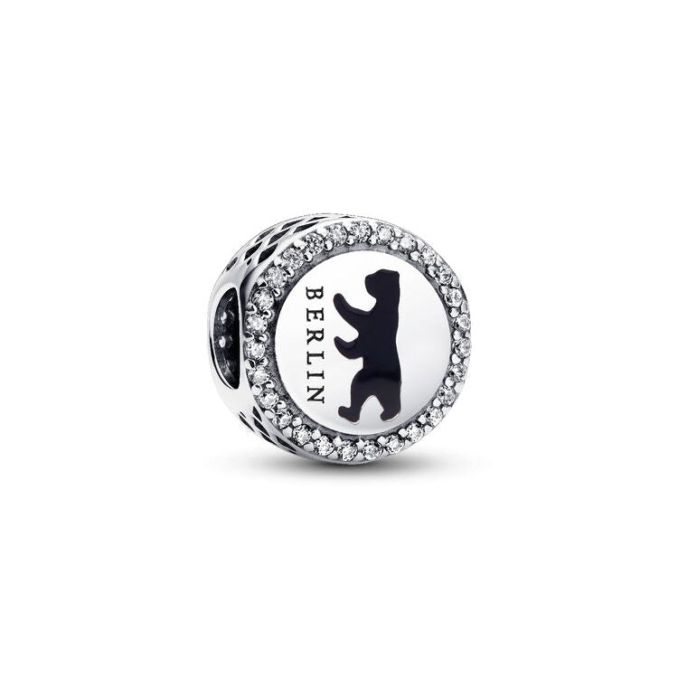 Pandora Engravable Berlin Bear Charm silver sterling-silver; enamel Bead by The Alternative Bead. Your Jewelry Retailer from Germany