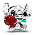 Disney x Pandora Disney Stitch Rose Murano Glass Charm silver and red and green sterling-silver and glass and enamel Bead by The Alternative Bead. Your official Disney x Pandora Retailer from Germany