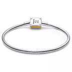 Disney x Pandora Disney Princess Storybook Lab-grown Diamond Snake Chain Bracelet silver and gold sterling-silver and gold-plated Bracelet by The Alternative Bead. Your official Disney x Pandora Retailer from Germany