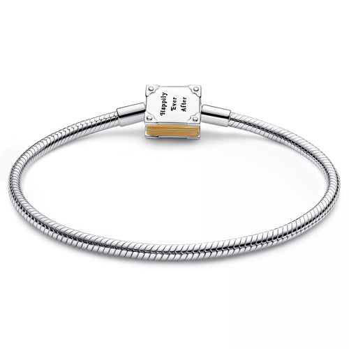 Disney x Pandora Disney Princess Storybook Lab-grown Diamond Snake Chain Bracelet silver and gold sterling-silver and gold-plated Bracelet by The Alternative Bead. Your official Disney x Pandora Retailer from Germany