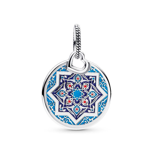 Pandora Turkish Pattern Engravable Dangle Charm blue sterling-silver; enamel Dangle by The Alternative Bead. Your official Pandora Retailer from Germany