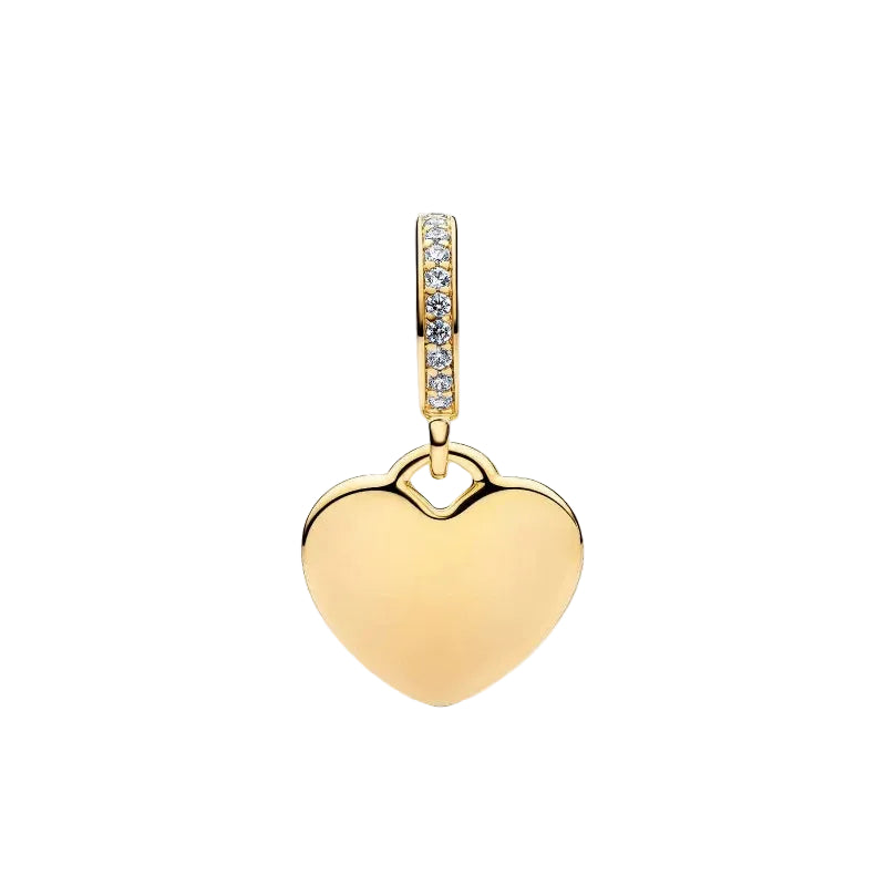 Spanish Flag Golden Heart Dangle