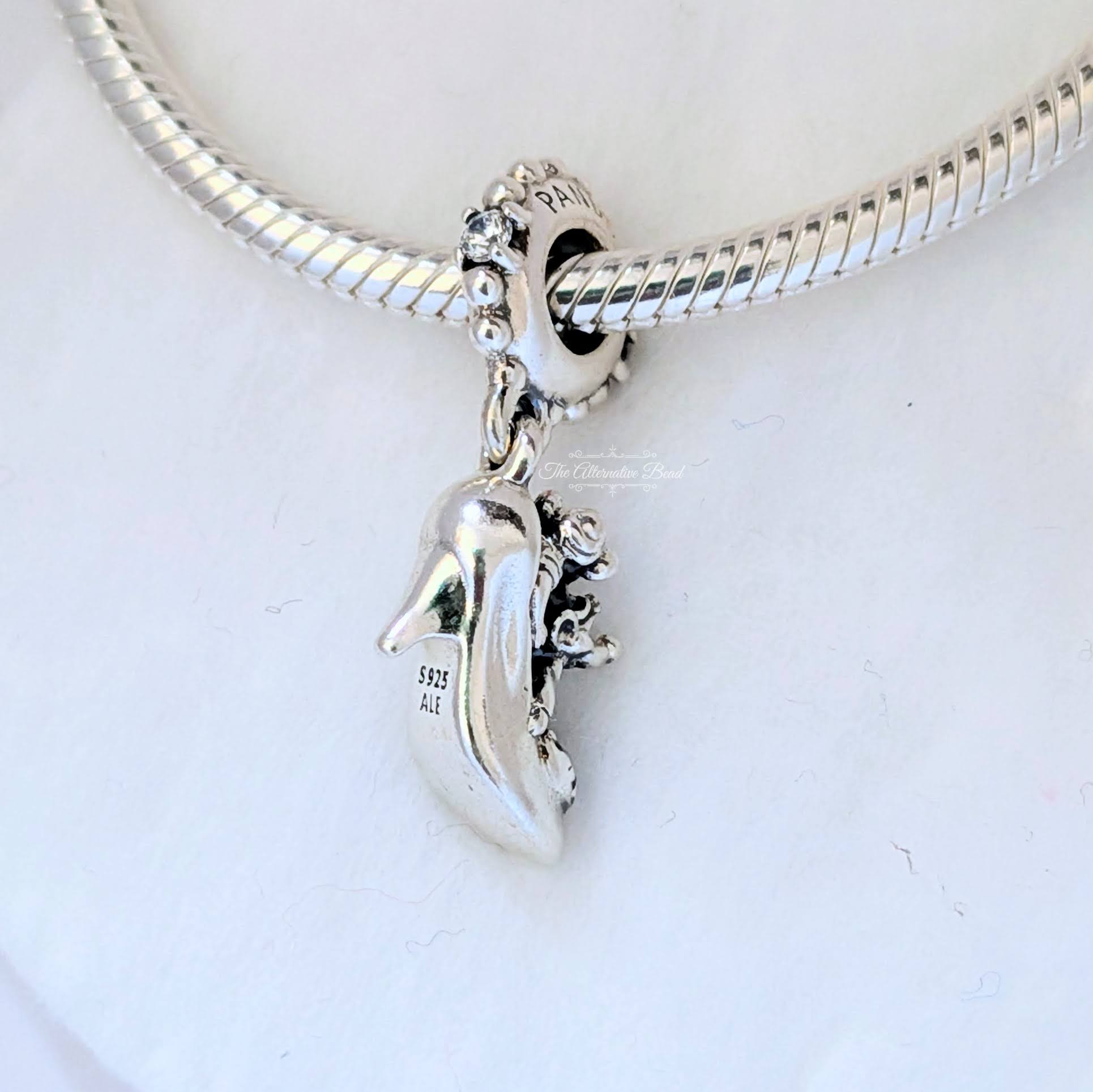 Cinderella Glass Slipper & Mice Dangle Charm