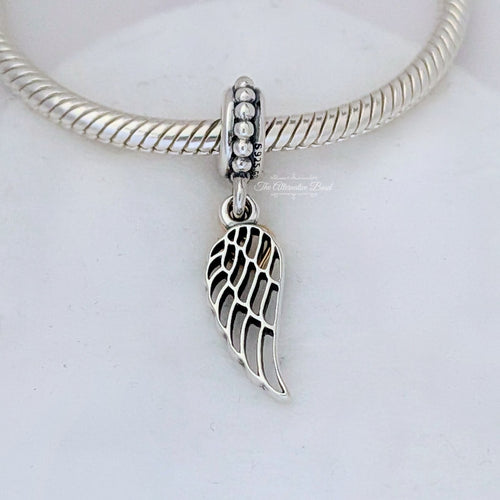 Pandora Angel wing silver dangle with 14k heart gold; silver sterling-silver; gold Dangle by The Alternative Bead. Your official Pandora Retailer from Germany