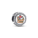 Pandora Belgian Waffle Engravable Charm silver; brown sterling-silver; enamel Bead by The Alternative Bead. Your Jewelry Retailer from Germany