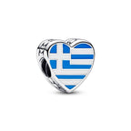 Pandora Greek Flag Greece Heart Charm silver; blue; white sterling-silver; enamel Bead by The Alternative Bead. Your Jewelry Retailer from Germany