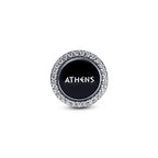 Pandora Symbol of the Goddess Athena silver; black sterling-silver; enamel Bead by The Alternative Bead. Your Jewelry Retailer from Germany