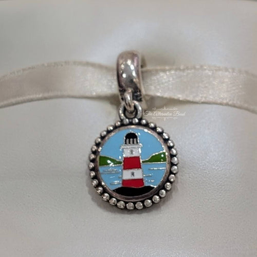 Pandora Lighthouse Dangle silver; blue; red; yellow; black; green sterling-silver; enamel Dangle by The Alternative Bead. Your Jewelry Retailer from Germany