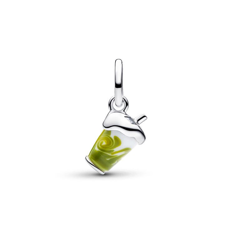 Iced Matcha Latte Murano Glass Dangle Charm