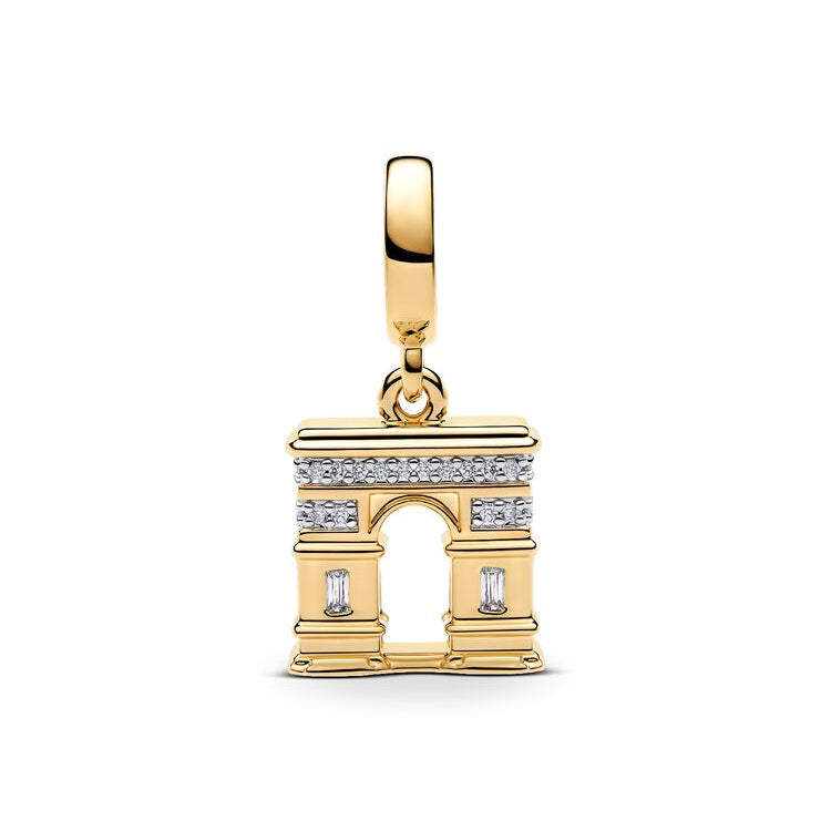 Pandora Golden Arc de Triomphe Dangle Charm gold gold-plated Dangle by The Alternative Bead. Your Jewelry Retailer from Germany