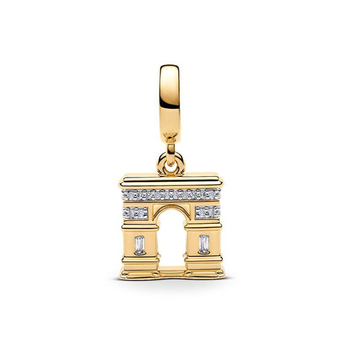 Pandora Golden Arc de Triomphe Dangle Charm gold gold-plated Dangle by The Alternative Bead. Your Jewelry Retailer from Germany