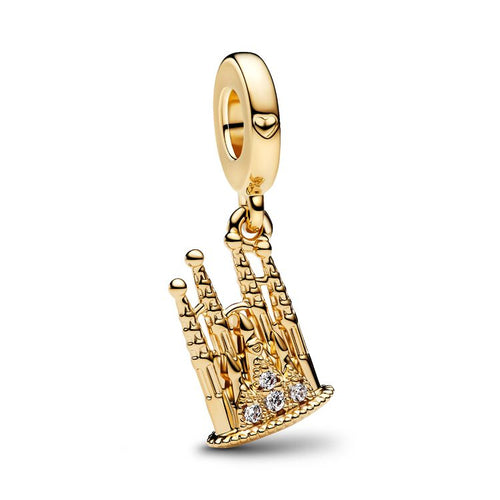 Pandora Golden Sagrada Familia de Barcelona Dangle Charm gold gold-plated Dangle by The Alternative Bead. Your Jewelry Retailer from Germany