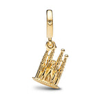 Pandora Golden Sagrada Familia de Barcelona Dangle Charm gold gold-plated Dangle by The Alternative Bead. Your Jewelry Retailer from Germany