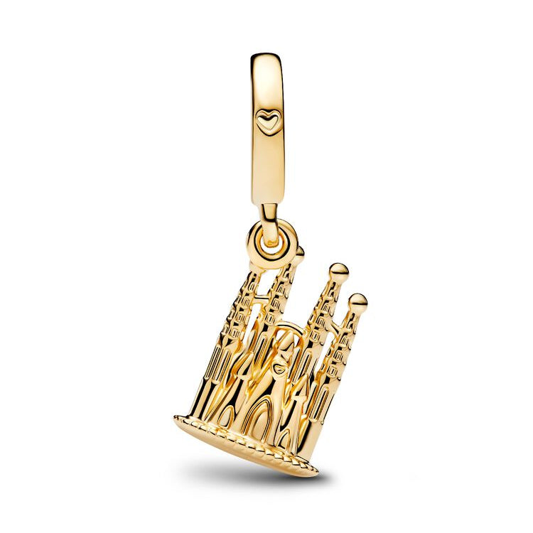 Pandora Golden Sagrada Familia de Barcelona Dangle Charm gold gold-plated Dangle by The Alternative Bead. Your Jewelry Retailer from Germany