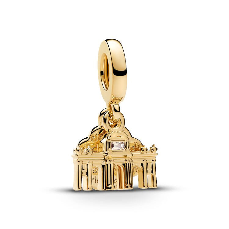 Pandora Golden Puerta de Alcalá Dangle Charm gold gold-plated Dangle by The Alternative Bead. Your Jewelry Retailer from Germany
